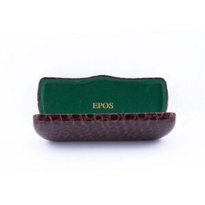 EPOS Brown Glasses Case with Green Interior
